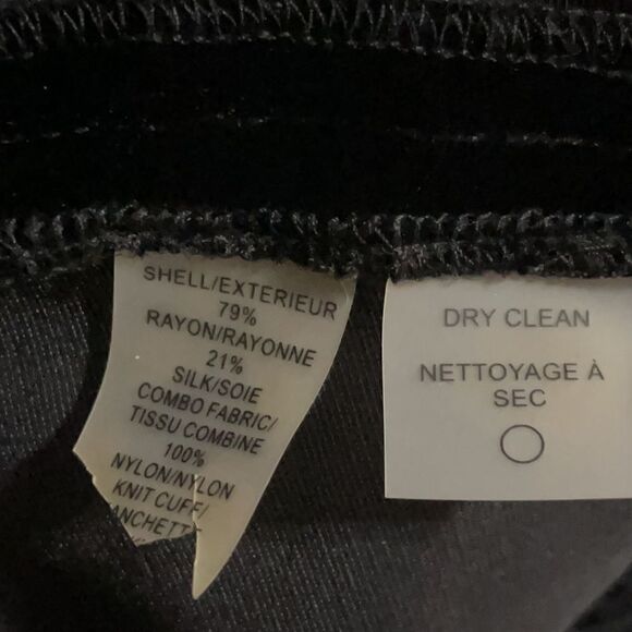 Magaschoni Black Velvet/Silk Hem Band Pants Size 6 - Picture 13 of 13